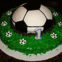 1St Birthday Soccer Cake For my nephew, made it with my sister!