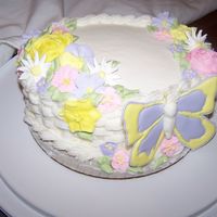 Final Cake Course 2 For the Course 2 final, I decided to make a butterfly instead of those birds because I have a thing for butterflies!. .