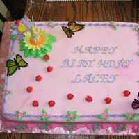 Tinkerbell Fondant over buttercream.