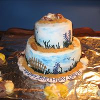 Dad's 60Th Birthday I made this cake for my Dad's 60th birthday. I went with a beach theme because we were spending the weekend celebrating in Cape Cod,...