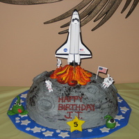 Jt's 5Th Birthday This year my Godson decided on a space theme. He made it a point to tell me that the "space shuttle needs to be REAL". (I guess...