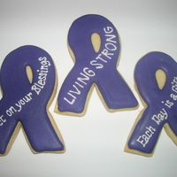 Awareness Ribbon Made these cookies for a friend celebrating 2 years since diagnosis. She's been put through the wringer by several cancers and...