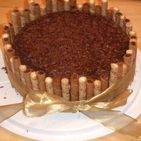 Pirouette Cake/ Devil's Mistress this cake was really a Devil's Mistress Cake! I used a butter pecan filling from this website, a Choc. Syrup frosting (Dark Choc....