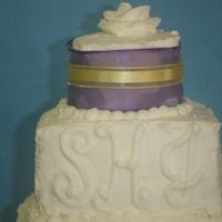 Mini Test Cake My mom conned me into making a "mini" version of a Lady's wedding cake I am doing. It worked b/c she loved it! I learned a...