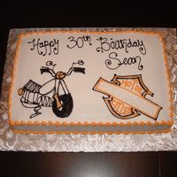 Harley / Motorcycle Birthday Cake 