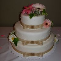 Round 3 Tier This is my 3rd wedding cake (I'm an amateur) and was a gift for my brother in law. They had an antique tea-parlour style wedding and...