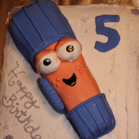Flicker B-Day Cake Handy Manny's Flicker flashlight cake