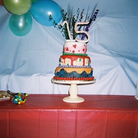 For My Daughters 25Th Birthday Made this for my daughters 15th birthday. Three tier, butter pecan, french vanilla nd chocolate, mmf and candy clay accents. First and last...