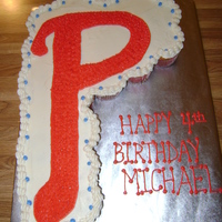 Phillies Pull-Away Cake This cake was made for a 4 year old's Phillies-themed birthday party. I used 22 cupcakes iced with buttercream. My first pull-away...