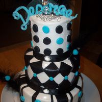 Desirae's Bday Cake I made this for a friends' daughter....Buttercream w/ fondant accents & (a pretty sad) gumpaste name also- ribbon trim, feathers,...