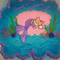 Mer-Fur Another merkitty for Colette's bday. This one was for her class last year. Chocolate Cupcake Cake with buttercream accents. I always...