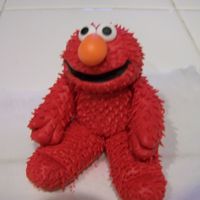 Elmo Gumpaste Figure Made elmo to go on top of 1st birthday cake. All gumpaste.