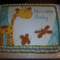 Giraffe Baby Shower Cake 