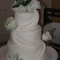 Mmf Wedding Cake W/ Drapes I made this wedding cake for my sister's wedding. This was the first time I used marshmellow fondant. It took me a day and a half to...