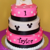 1St Birthday Cake I made this cake for my daughter's 1st birthday party. She loves Mickey & Minnie so I decided to go with Minnie since her party...