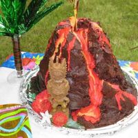 Volcano Cake My son had a Tiki themed birthday party and wanted a cake that looked like a volcano. I took several elements from different ideas on the...
