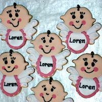 Baby Angel I did these for my friend's baby that was just born. They are NFSC with Royal icing.