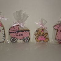 Pink And Black Baby Shower I made these cookies for a friend that loves the colors pink and black. I got the inspiration from this website. Thank You to all that post...