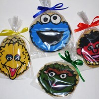 Sesame Street Characters Cookie I had so much fun doing these cookies. They are NFSC with Royal icing.