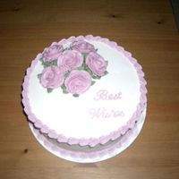 Course One Cake This is a yellow two layer cake with buttercream icing, roses, and filling. I did not take a picture of the actual one I made when I...