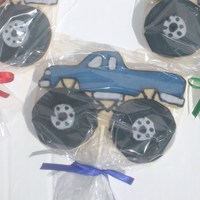 Monster Truck Cookie I did these cookies for a little boy's birthday party. They are NFSC with royal icing.