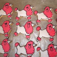 White And Pink Poodles I did these cookies for a friend's birthday party. They are NFSC with royal icing.