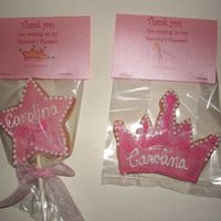 Baby Princess Shower These are NFSC with royal icing. I also decorated with luster dust.