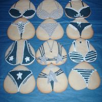 Dallas Cowboys Bra/thong Cookies bra and panty cookies, dallas cowboys themed.