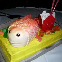 Sushi Station For A Chef's Grooms Cake 