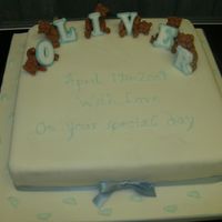 Christening Cake Chocolate sponge with filling