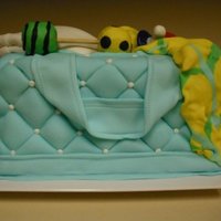 Blue Diaper Bag Cake 