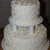 Casey's Cake 10" marble and 6" french vanillaThis is for a vow renewal tomorrow. I'm dying to put some flowers or SOMETHING on it but,...