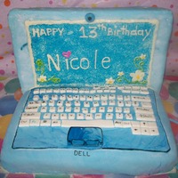 Laptop Cake I made this computer for my daughter