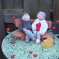 Granddad And Grandmother On A Bench 