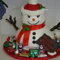 Snowman Snowman Birthday Cake