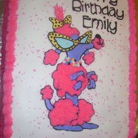 Silly Poodle! this is a birthday cake for princess emily who happened to be turning 4 and requested a poodle cake...wasnt sure if this fit the bill but...