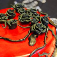 Black Roses And Roots the roses and roots are made with fondant. It was made for a gothiccake.