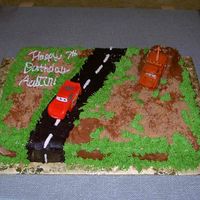 Cars Cake With Lighting And Mader 