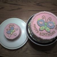 1St Birthday Butterflies This was for my niece's first birthday - white cake with strawberry filling and buttercream icing. I used a piece of clipart as a...