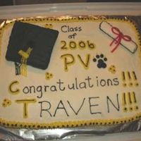 My Son's Graduation! This was my first cake of this size and my first graduation cake. I see the mistakes I made and I will know what to do and what NOT to do...