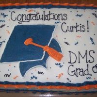 Graduation Did this one for my cousin's college graduation. DMS is Diagnostic Medical Sonography. Done in al buttercream.