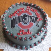 Buckeye Birthday Easy yet fun Ohio State birthday cake. GO BUCKS!