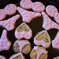 Lingerie Rolled chocolate chip cookie with candy clay/fondant mix. My DD and I made these.Thanks to dandelion56602 for her help and to all CC for...