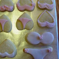 Lingerie Sugar cookie with fondant. My DD and I made these. Thanks to dandelion56602 for her help and to all CC for great ideas!