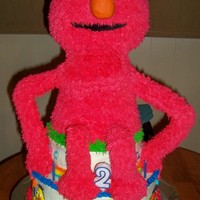 Elmo 3D Elmo 3D My 2nd attempt with fondant and first with RKT. When all said and done it stayed in one piece until it was time to serve him at the...