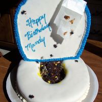 Mandy's Bithday This toilet cake was made for a good friend. She took it like a real trooper! She loved it!!! The back is cut out of cardboard and covered...