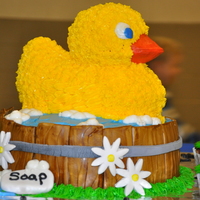 Duck Cake Duck is 3d cake mix from CC in chocolate with Indydeb's BC Barrel is Heavenly Pumpkin spice cake with the filling and the cream chees...