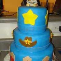 Cowboy Baby Shower chocolate chocolate chocolate! covered in fondant with fondant decorations... this is my first animal 3D design turned out pretty good.