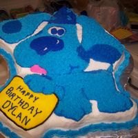 Blue Clues This was for a 2 year old's birthday just your cake pan and icing.