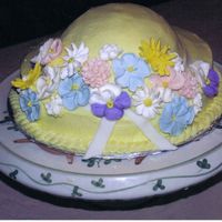 Steeple Chase Hat (Back View) Flowers are RI